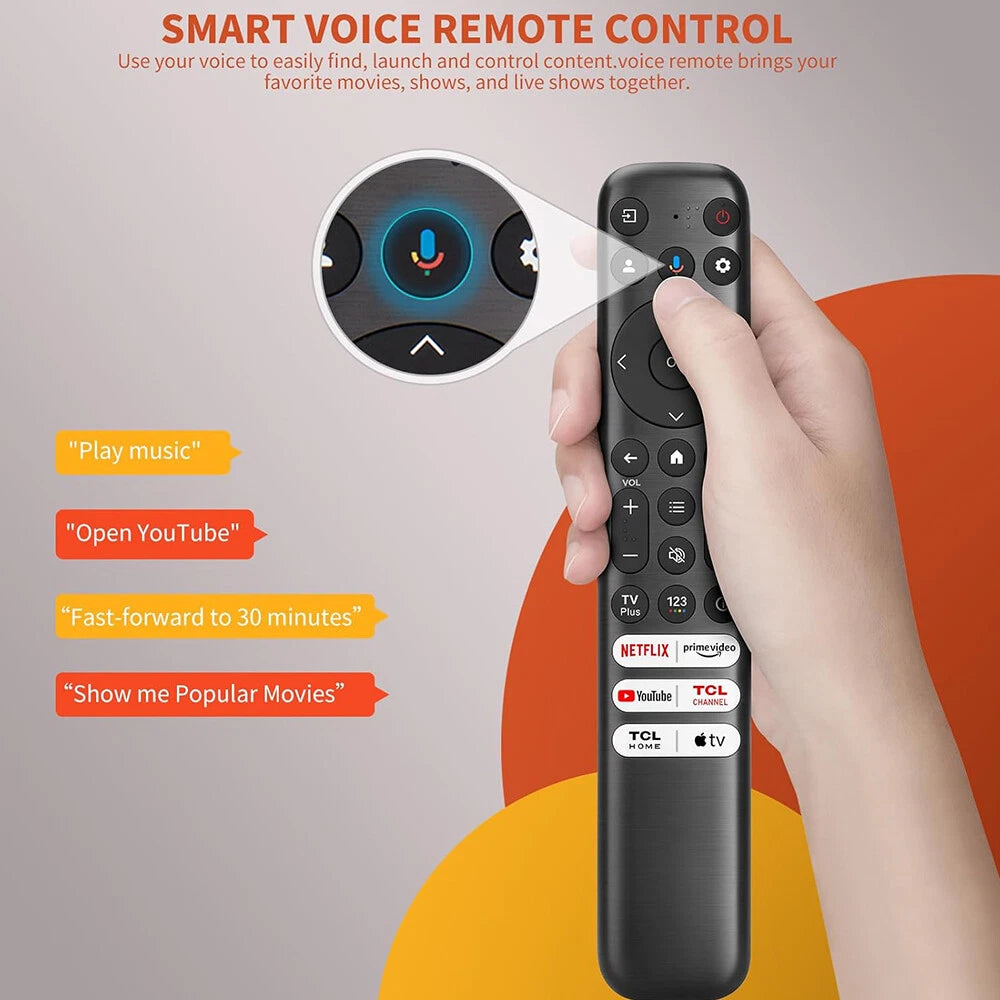1PC Voice Control Replacement Remote for TCL Google TV (2019–2023)