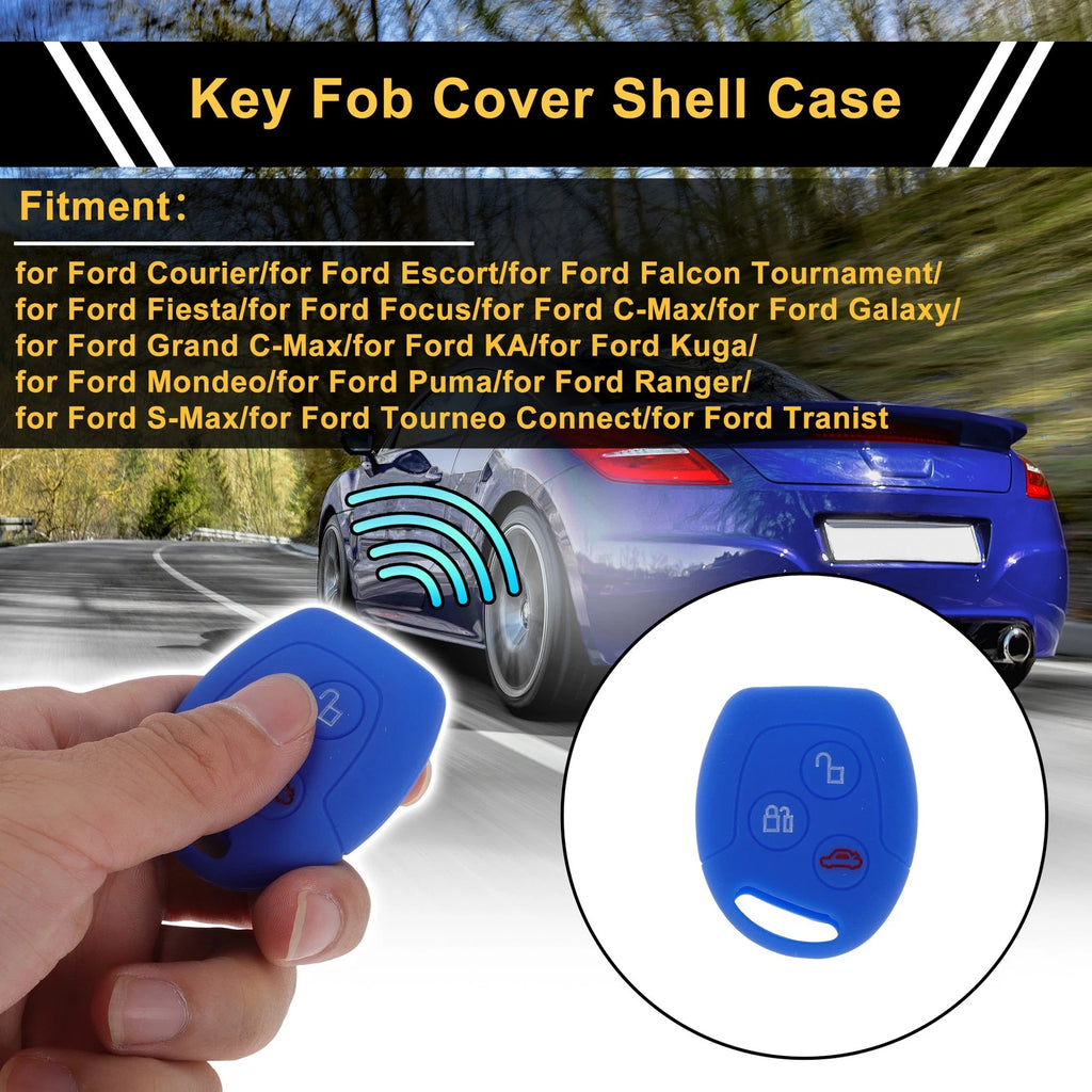 Car Key Case Shell Replacement for Ford Courier (3 Buttons) (2008–2019)