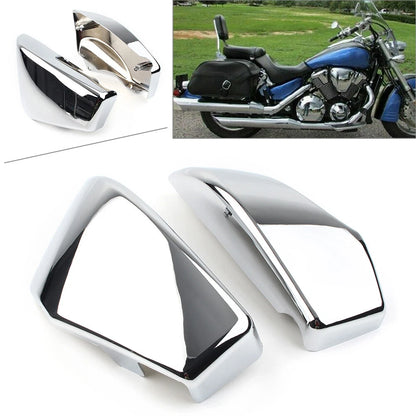 Set of 2 Motor Side Battery Covers for Honda VTX1800 R/S/N/F/T (2002–2008) Chrome