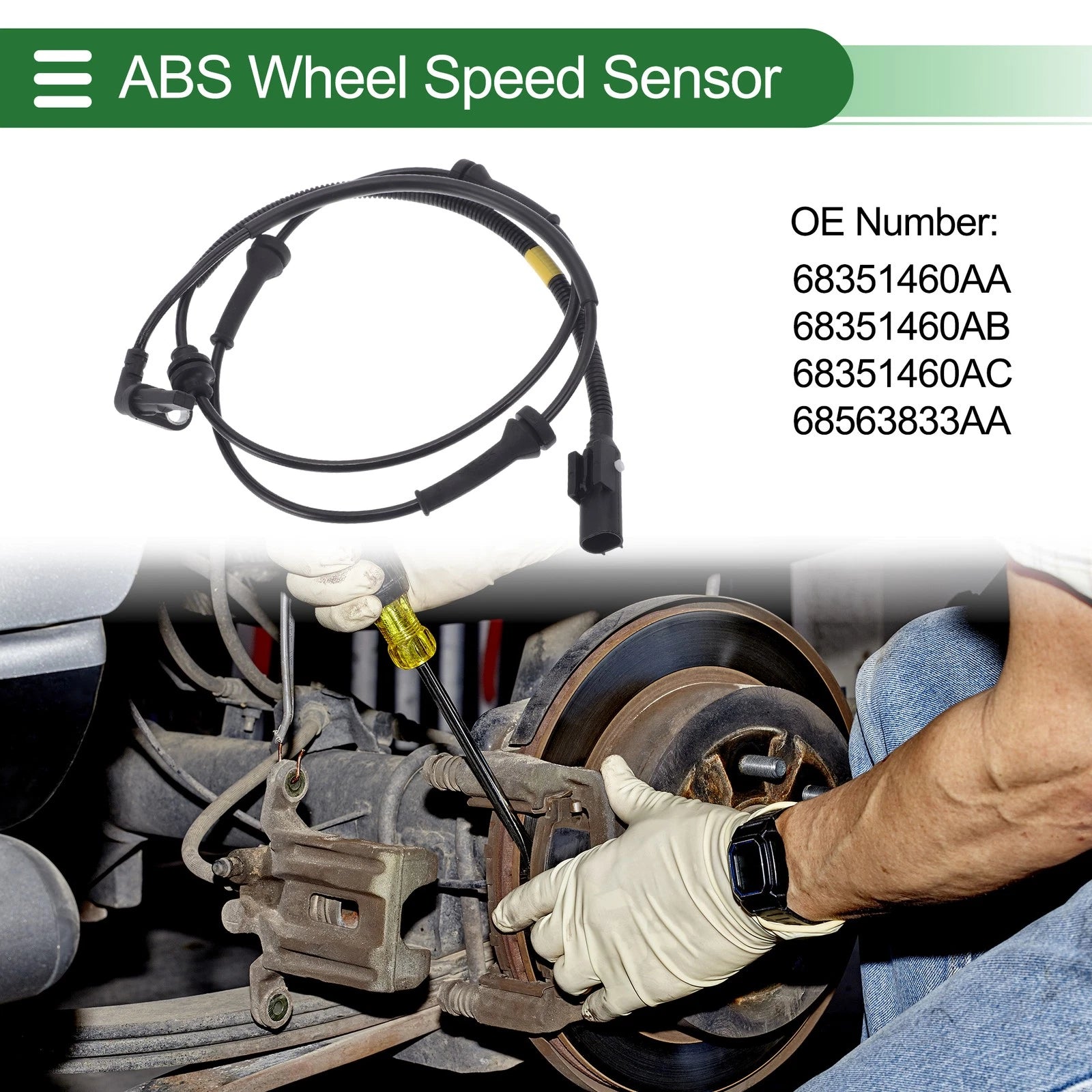 ABS Wheel Speed Sensor No. 68351460AA for Jeep Compass (2017–2022) 1 Pc