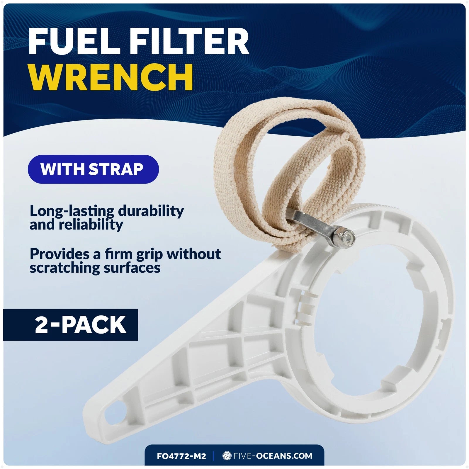 2-Pack Adjustable Fuel Filter Wrench for FO4772-M2