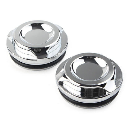 Chrome Cut Swingarm Pivot Bolt Covers for Harley V-Rod VRSCF/D/R (2006–2017)