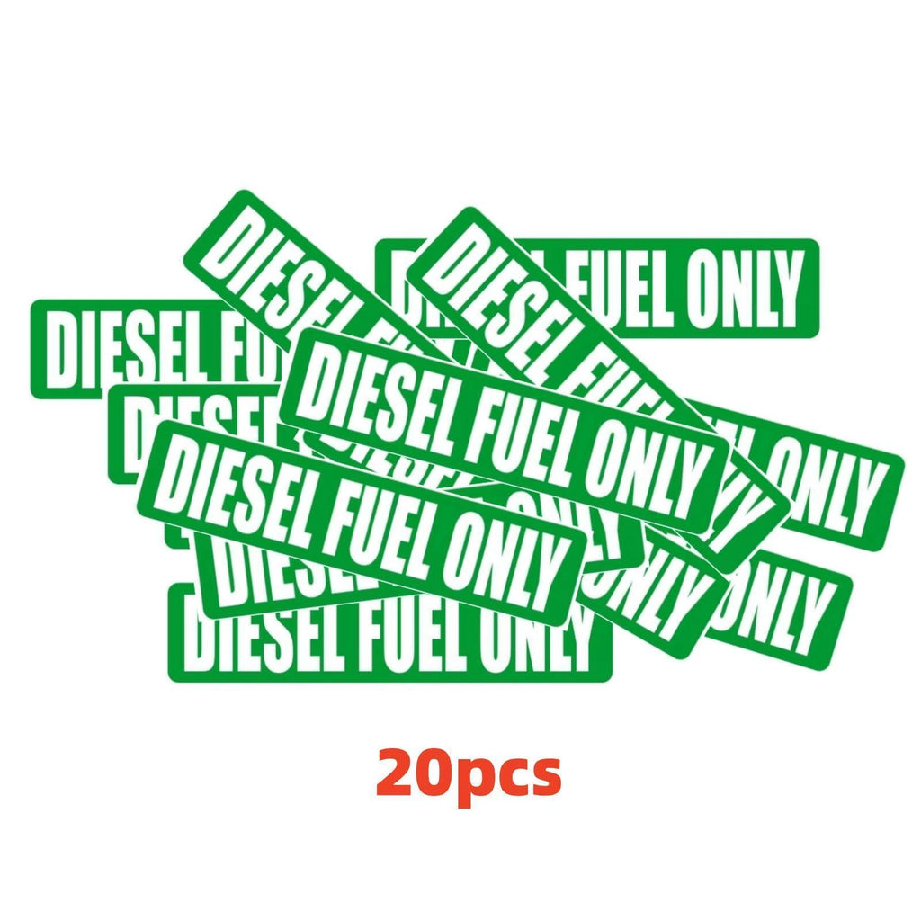 20 Pack Diesel Fuel Only Stickers Removable Reusable Decals