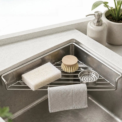 Stainless Steel Drain Rack for Utensils Dishes Towels