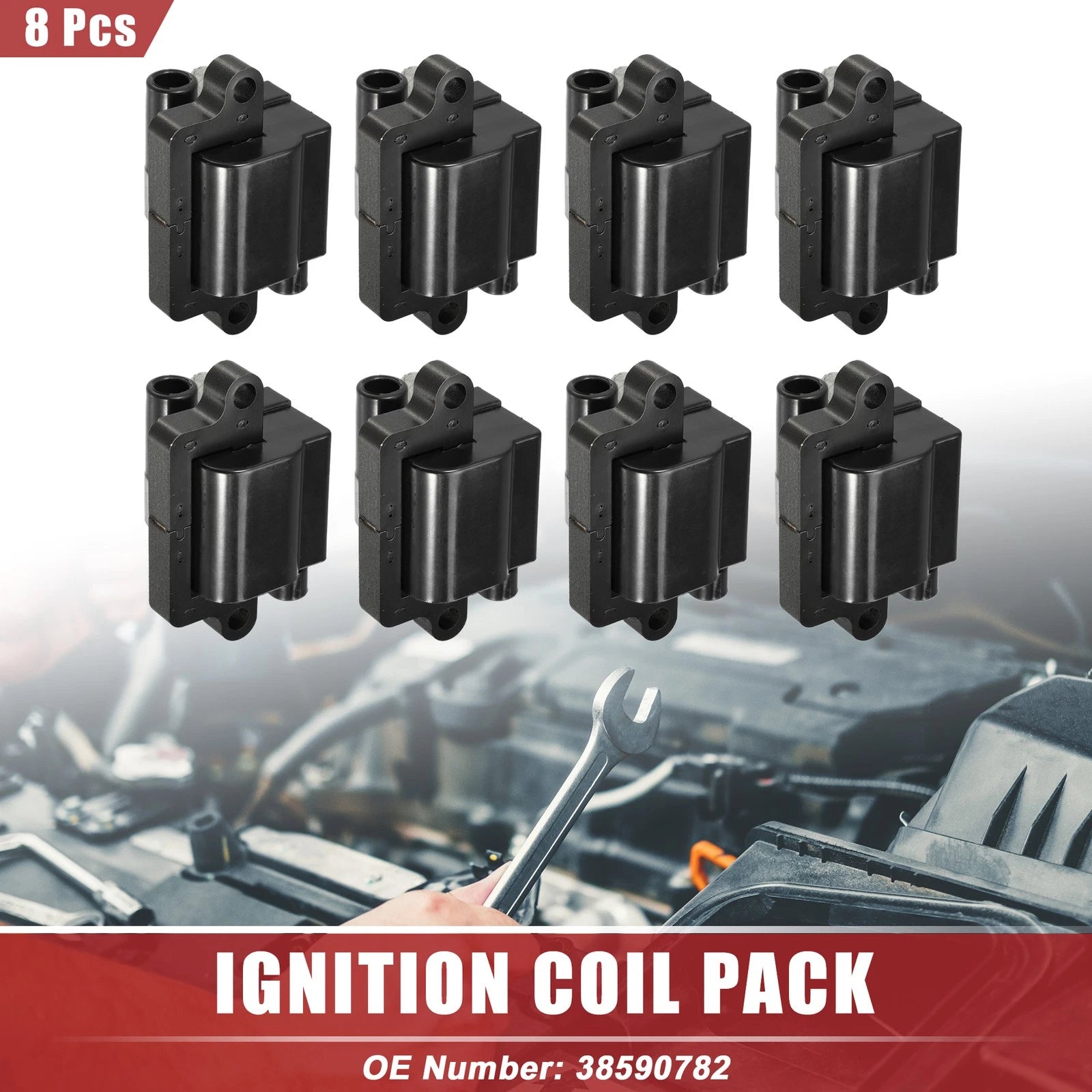 8PCS Ignition Coil Pack Replacement for Chevrolet Silverado 3500 (2001–2006)