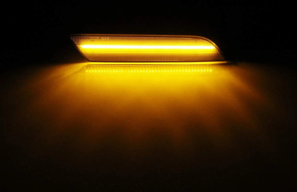Pair LED Front Bumper Side Marker Lights for Audi Q3 (2015–2018) Amber Smoked