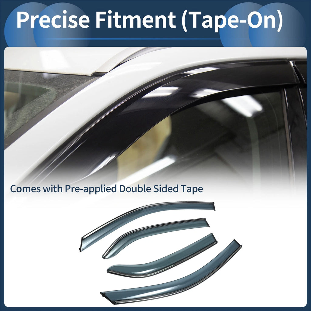 Window Deflectors Side Window Vent Visors for Toyota Yaris Sedan (2007–2013)