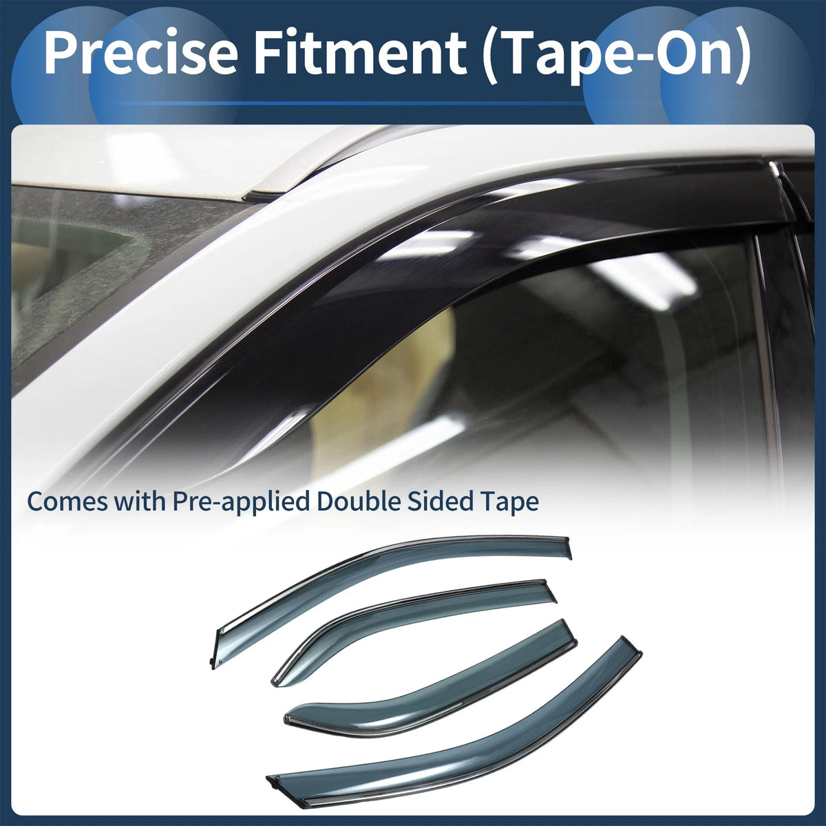 Window Deflectors Side Window Vent Visors for Toyota Yaris Sedan (2007–2013)