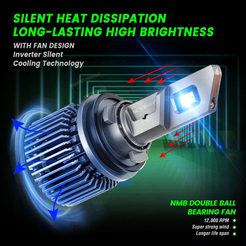 2X H11 LED Headlight Bulbs Conversion Kit for