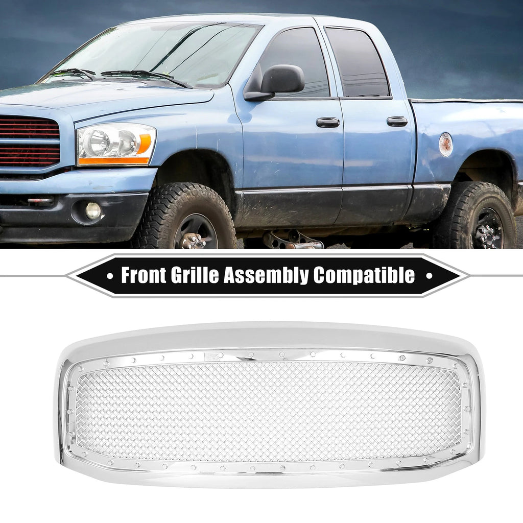 Front Grille Assembly Replacement with Rivet for Dodge Ram 3500 (2010–2018)