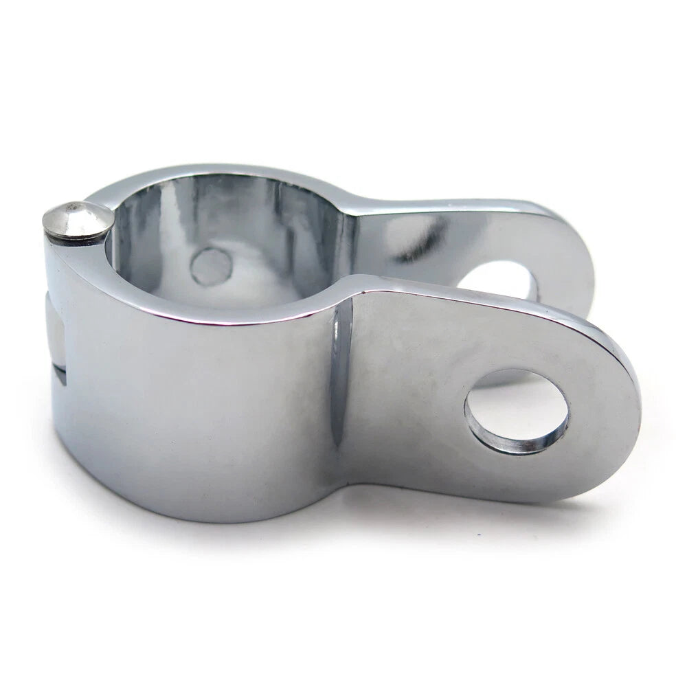 1PC Chrome Engine Guard Footpeg Clamp for Longhorn