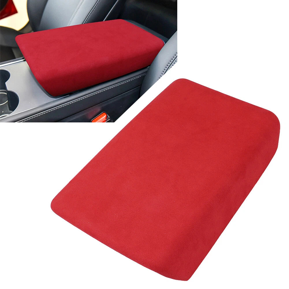 Suede Central Console Armrest Box Cover for Tesla Model 3 (2017–2022)