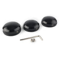 Black Upper Fork Stem Nut Covers Fit Harley FLS FLSS FLSTF FLSTFB FLSTFBS 90-17