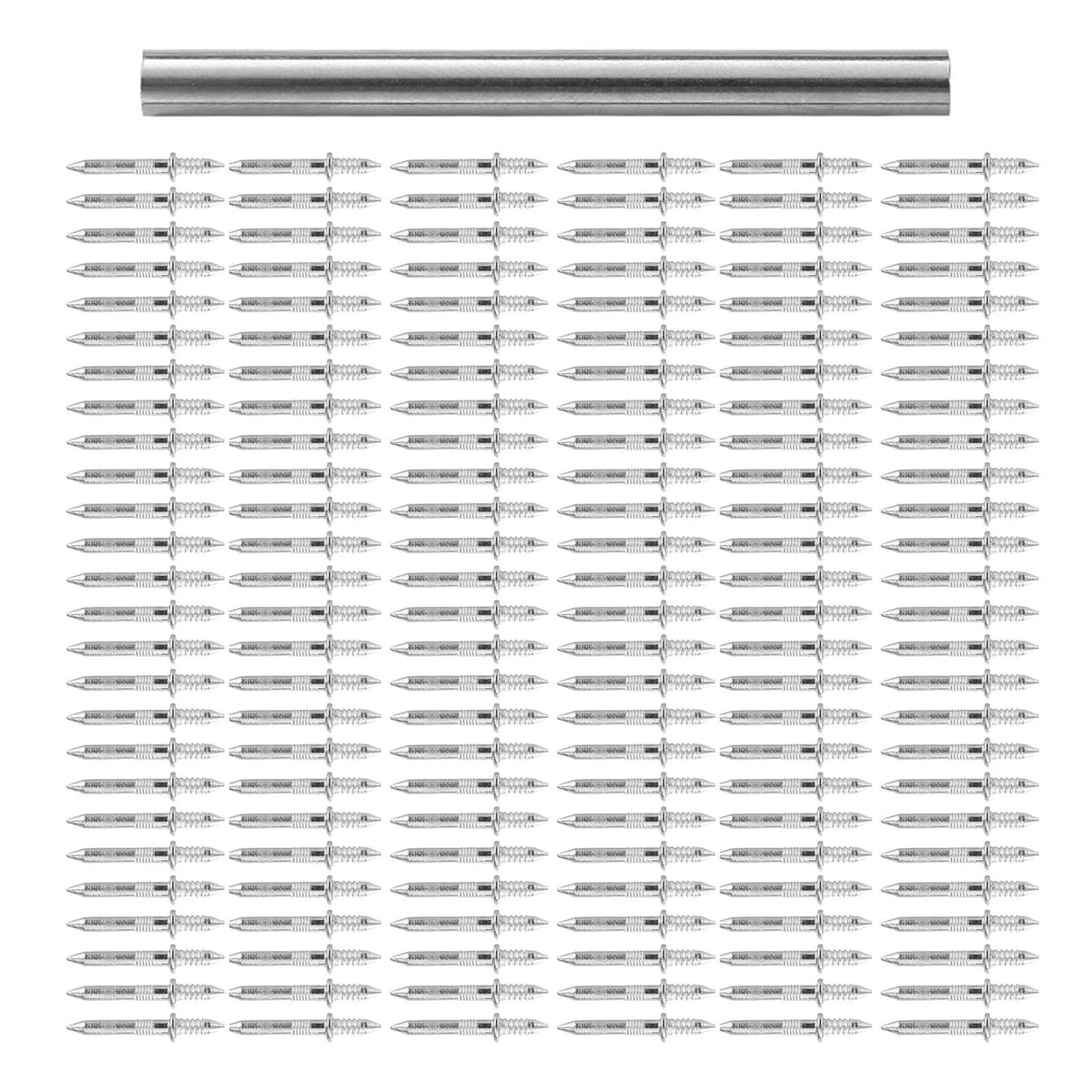 100Pcs Double-Head Metal Nails for Skirting Thread