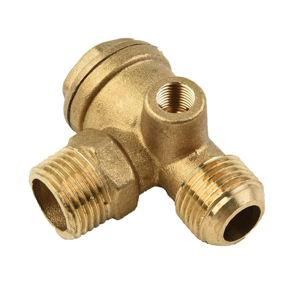 3 Port Brass Male Threaded Check Valve Connector for Air Compressor