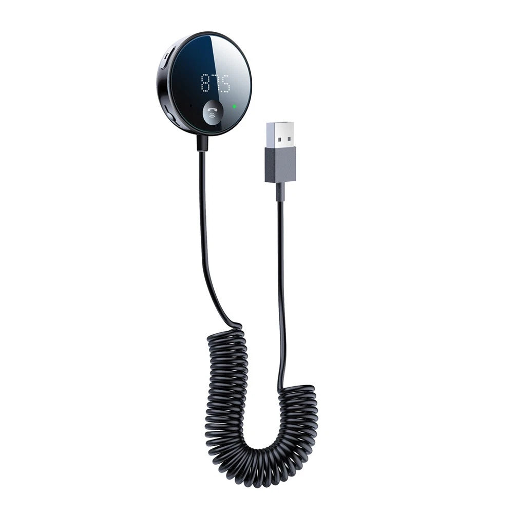 Bluetooth 5.0 Wireless FM Transmitter for Car with LCD Display Adapter
