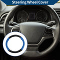 Steering Wheel Cover for - 14.96" Black Blue