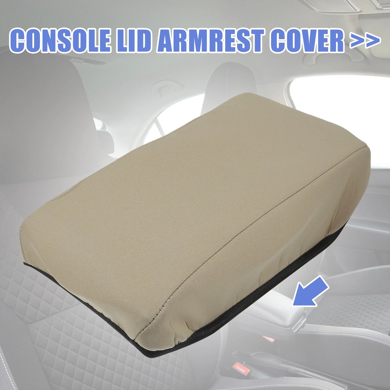 Neoprene Center Console Lid Armrest Cover for Ford Edge (2015–2022)