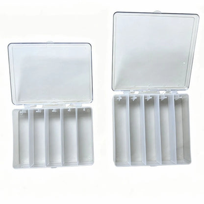 5-Compartment Fishing Tackle Box - Sturdy PVC Construction