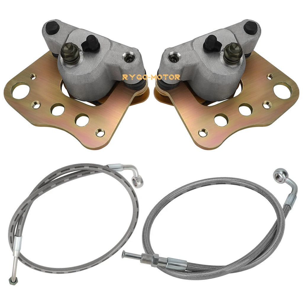 Front Brake Calipers & Hose Lines for Polaris Sportsman 400 450 500 600 700 800 (2000–2014)
