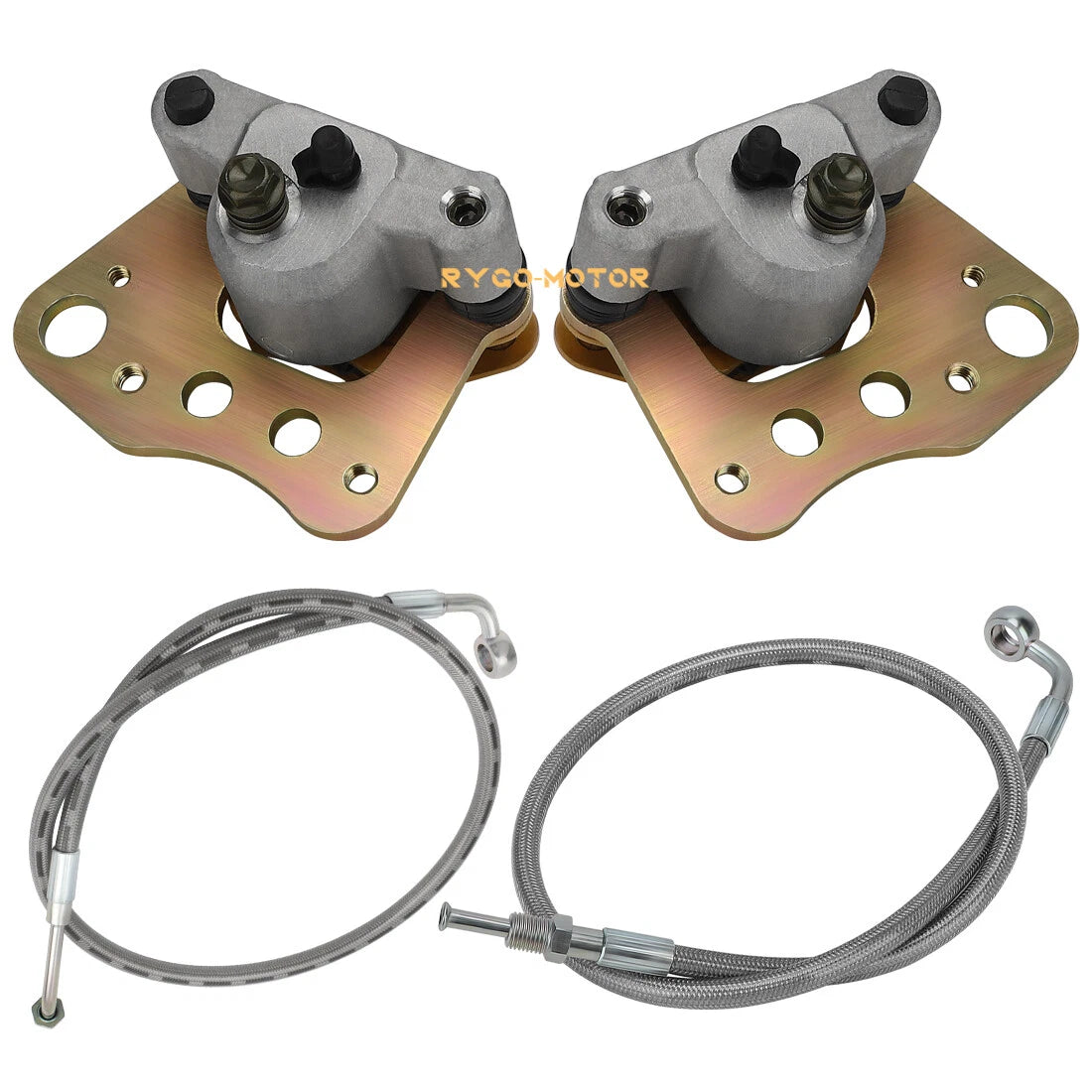 Front Brake Calipers & Hose Lines for Polaris Sportsman 400 450 500 600 700 800 (2000–2014)