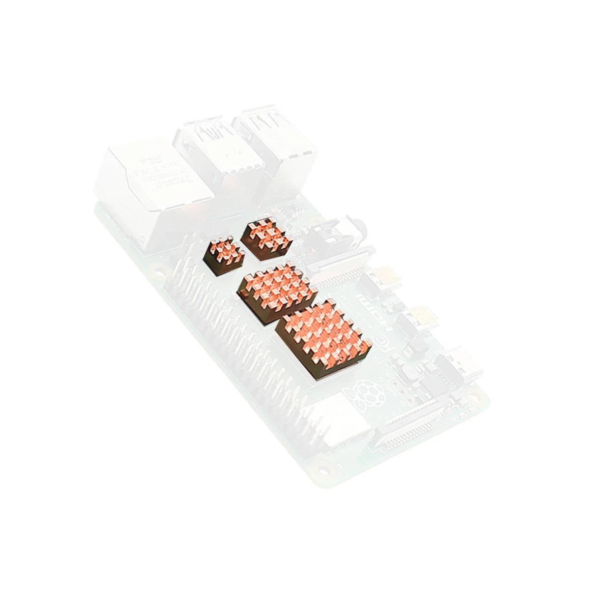 4Pcs Cooler Heat Sink Kit for Raspberry Pi 4 Model B (2019–Present)