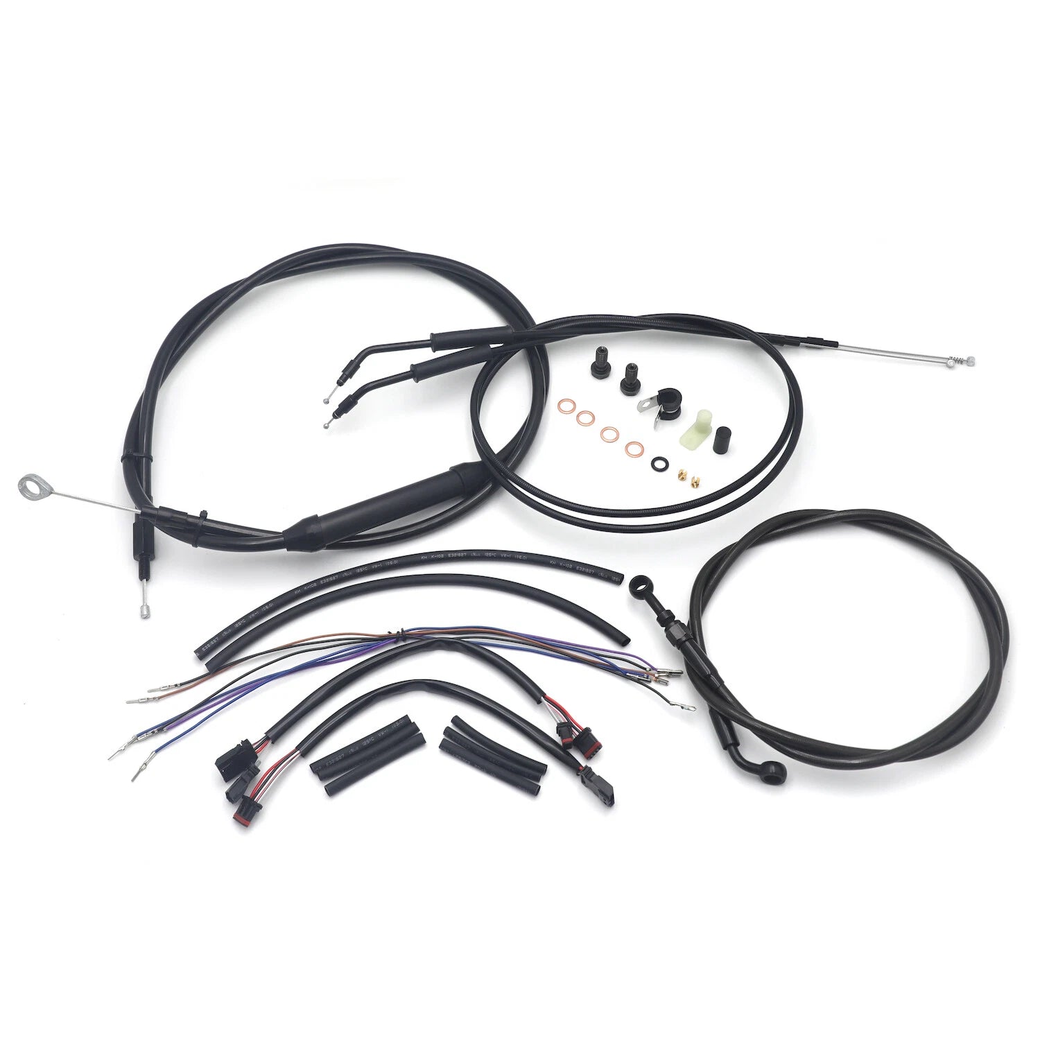 Extended Cable for Harley Dyna Wide Glide FXDWG (2012–2017) 14" Black