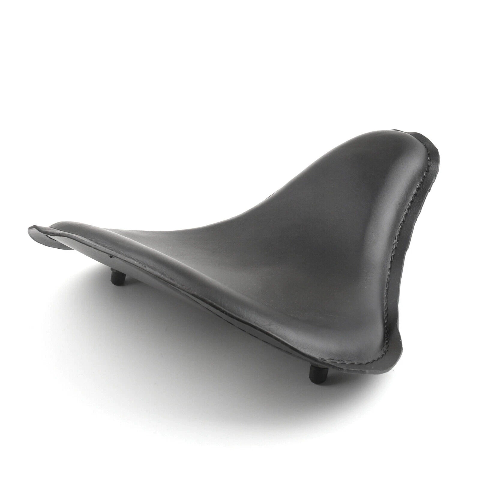 Black Leather Solo Slim Seat for Harley Bobber Chopper (UK)
