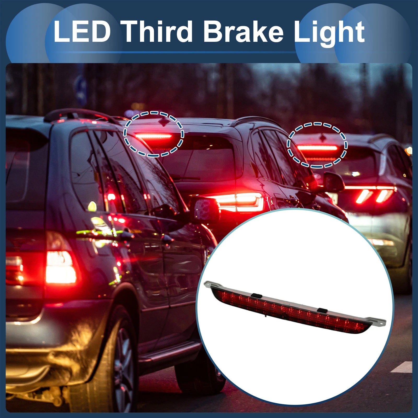 Third Brake Light LED Replacement for BMW X5 E70 2008–2013 Black