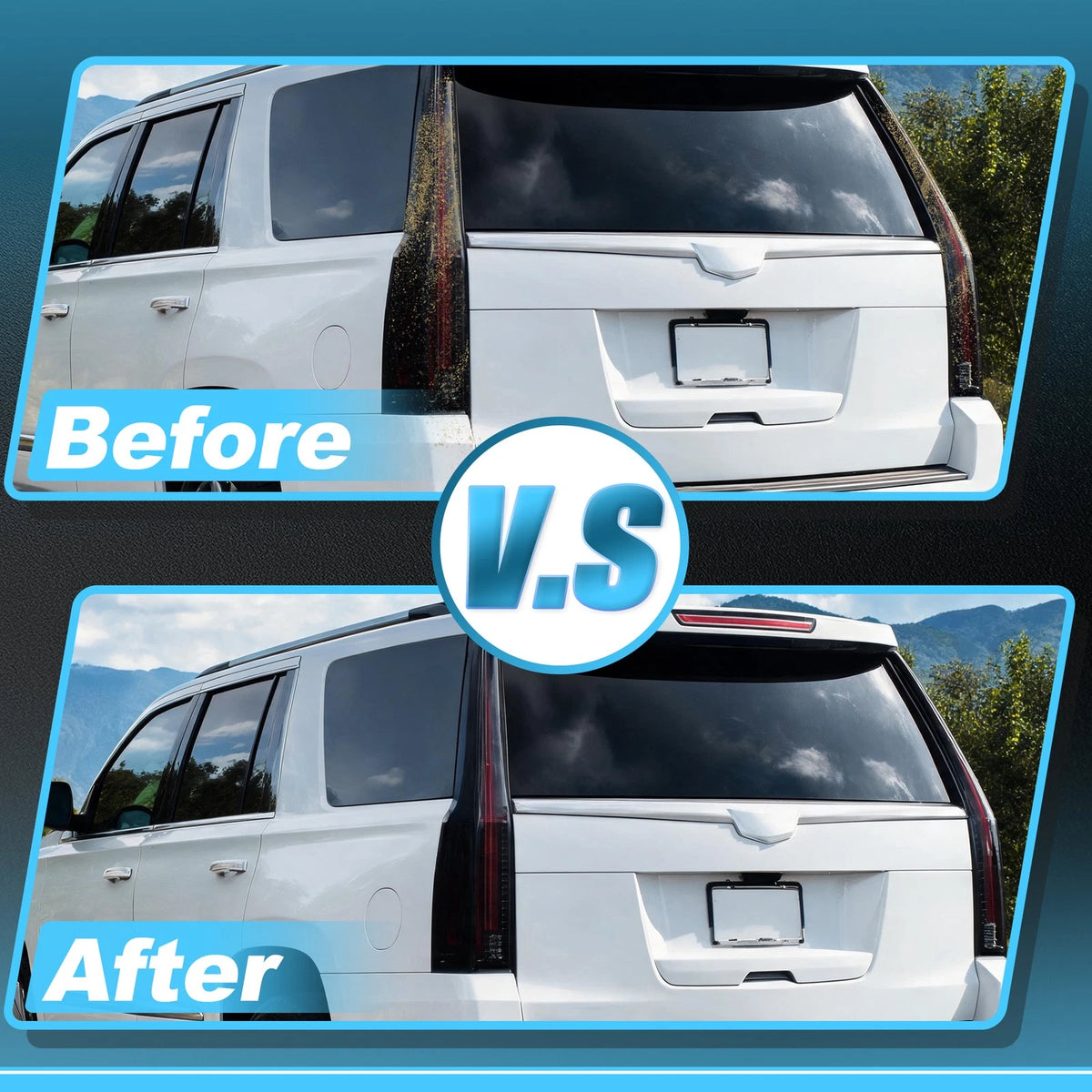 Headlight Taillight Tint Kit for Cadillac Escalade (ESV) (2015–2020) TPU Set of 1