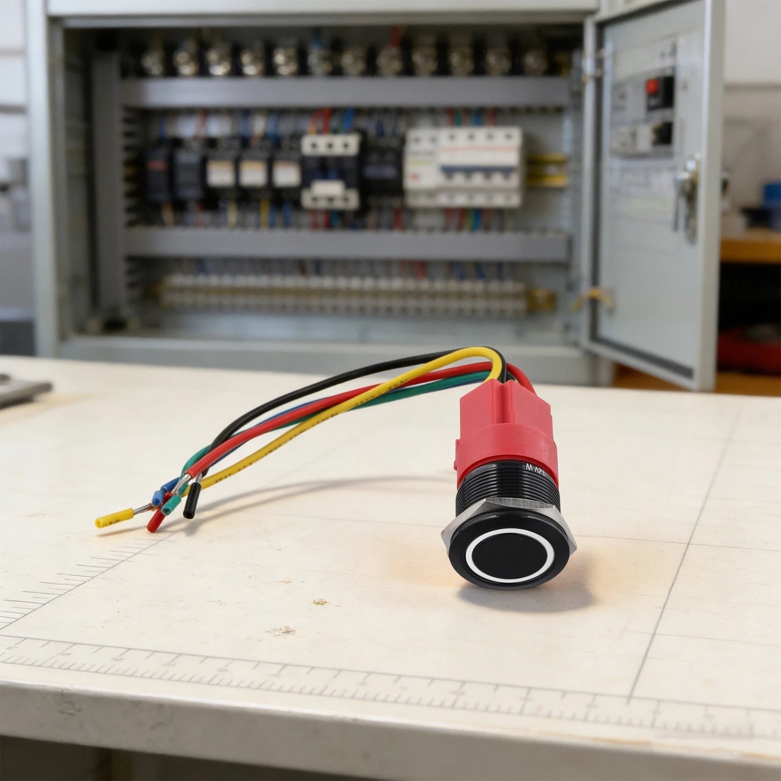 22mm 12V Metal Momentary Push Button Switch with LED Light (IP67)