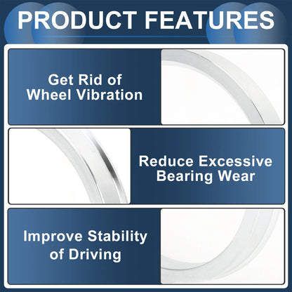 Set of 4 Wheel Hub Centric Rings for Car (OD 79.6mm ID 70.1mm)