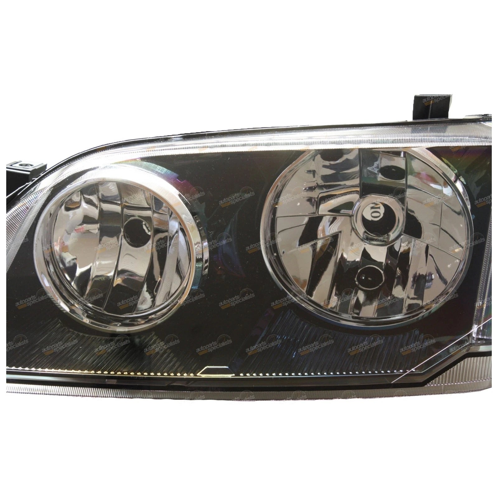 LH+RH Black Headlights Pair for Ford Territory (2004–2009)