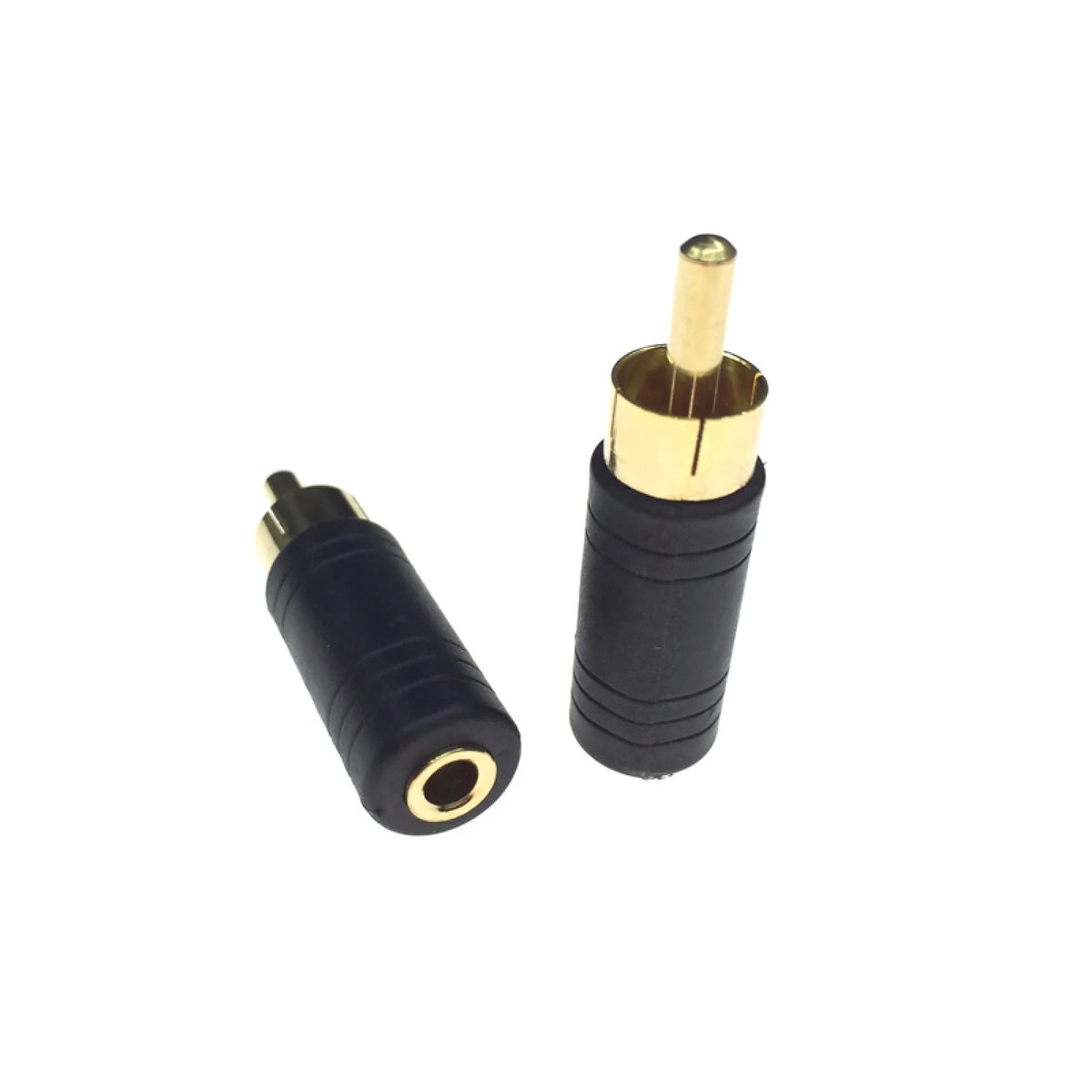 2X RCA M Plug to 3.5mm Mono F Jack Audio Adapter Cable Connector