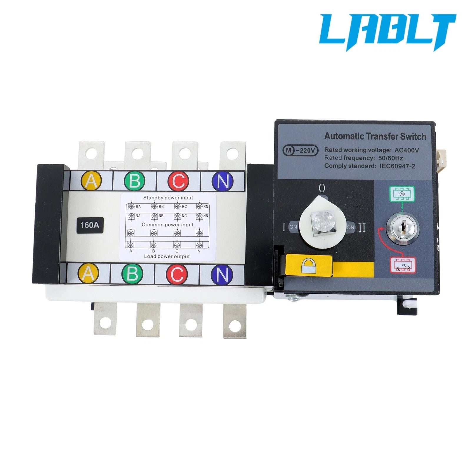 Automatic Transfer Switch 160A 4P for Industrial Applications (110/220V)