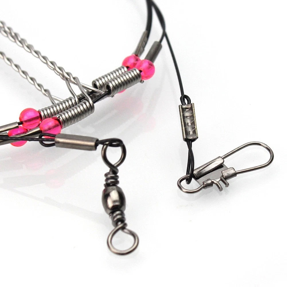 Line Leaders with Snap Trace Wire for Fishing Accessory