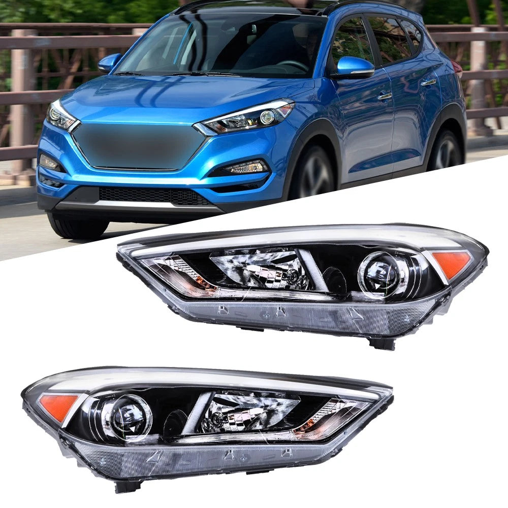 Headlight Assembly for Hyundai Tucson (2016–2018) Halogen, Driver & Passenger