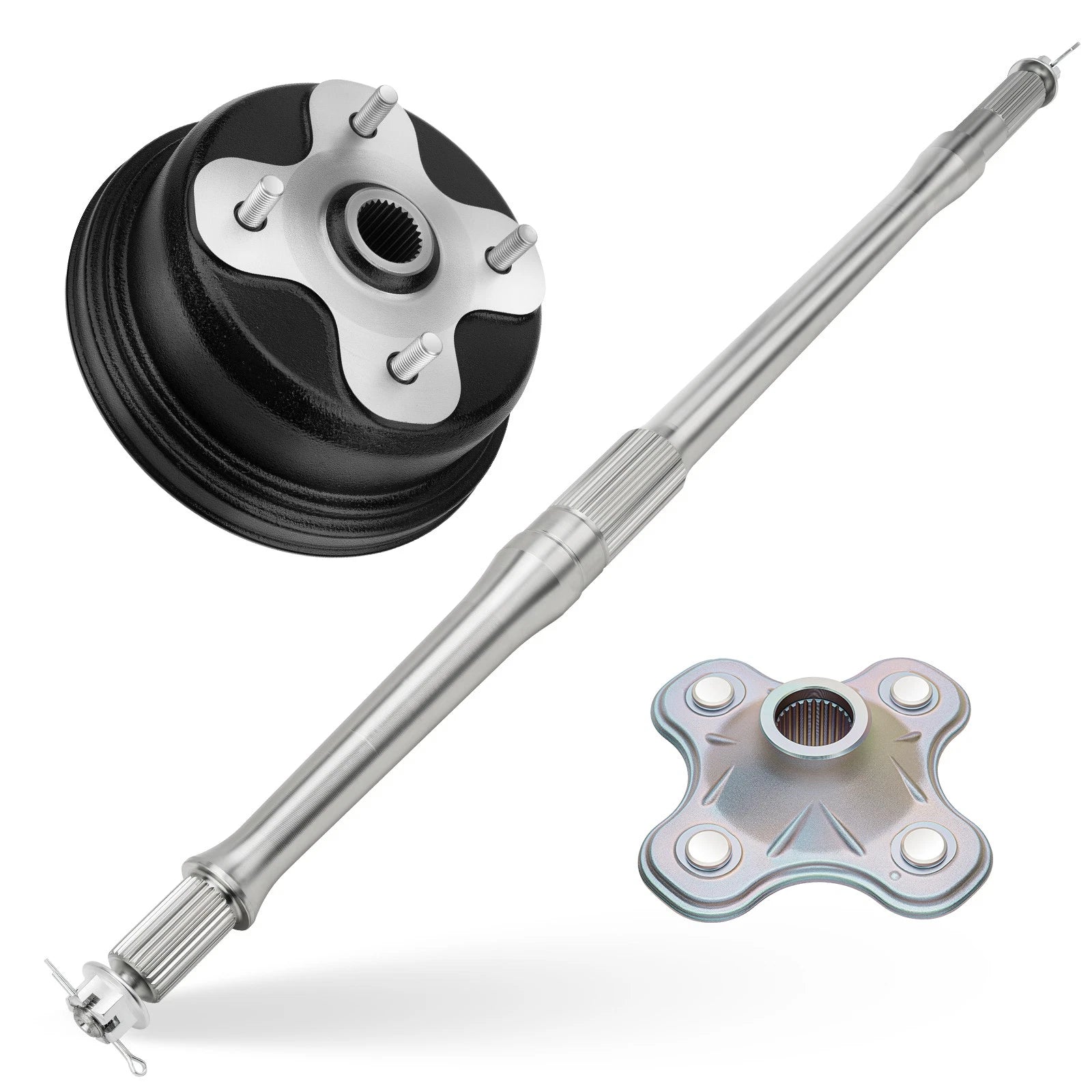 Rear Axle Shaft & Brake Drum for Yamaha Big Bear 350 YFM350FW (1997–1999)