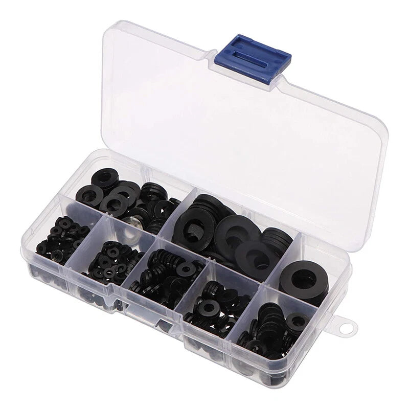 500 Pcs Plastic Flat Washers for Industrial Fixings (Corrosion-Free)