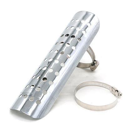 Silver Exhaust Muffler Pipe Heat Shield Cover for Motorcycle (Universal)