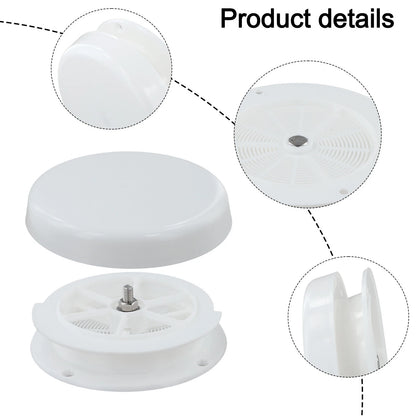 Mushroom Vent Cover for RV Roofs and Trailers (4 Screw Hole Installation)