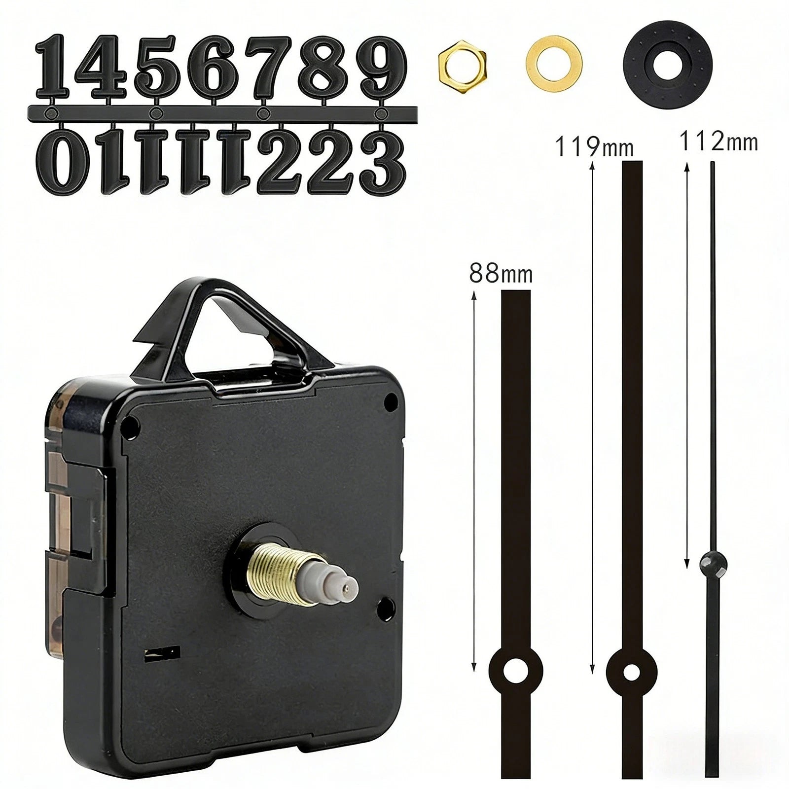 Silent Clock Motor for Wall Clock (Quartz, ABS Construction)