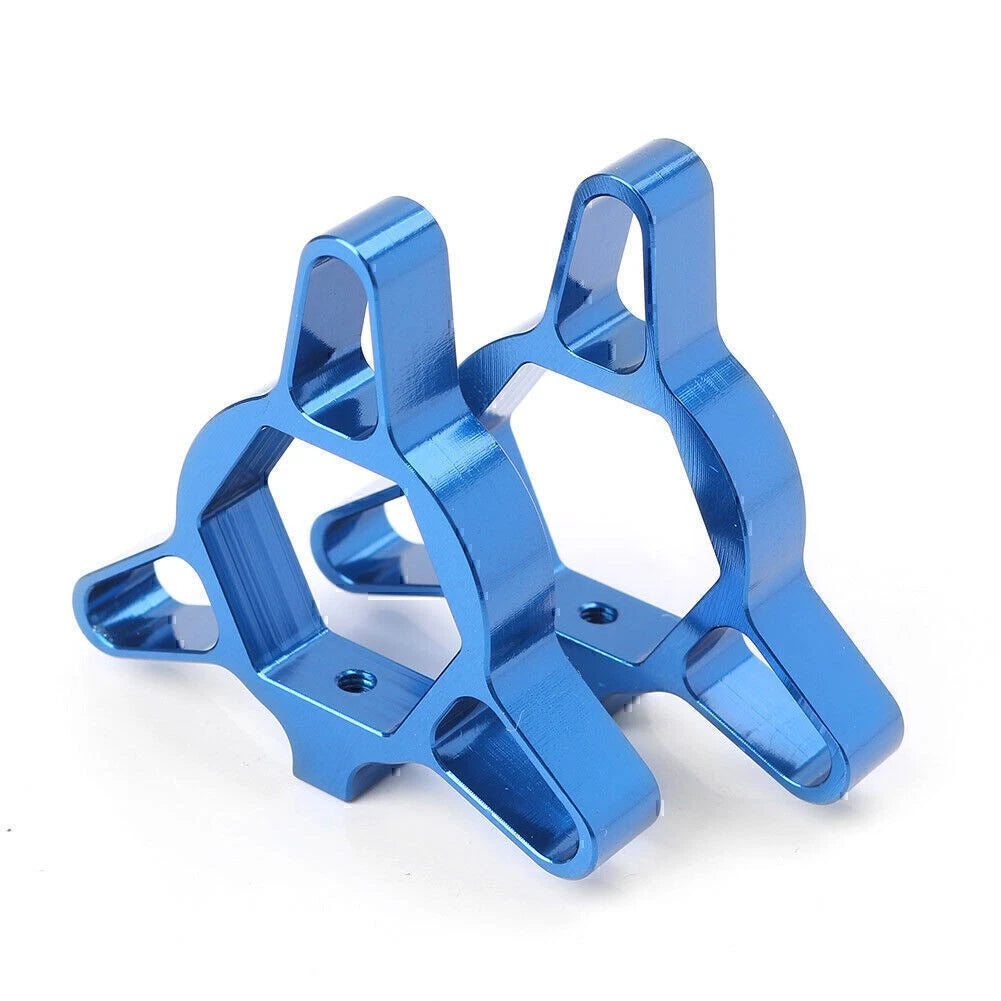Pair Moto Fork Preload 17mm Adjuster Universal Blue