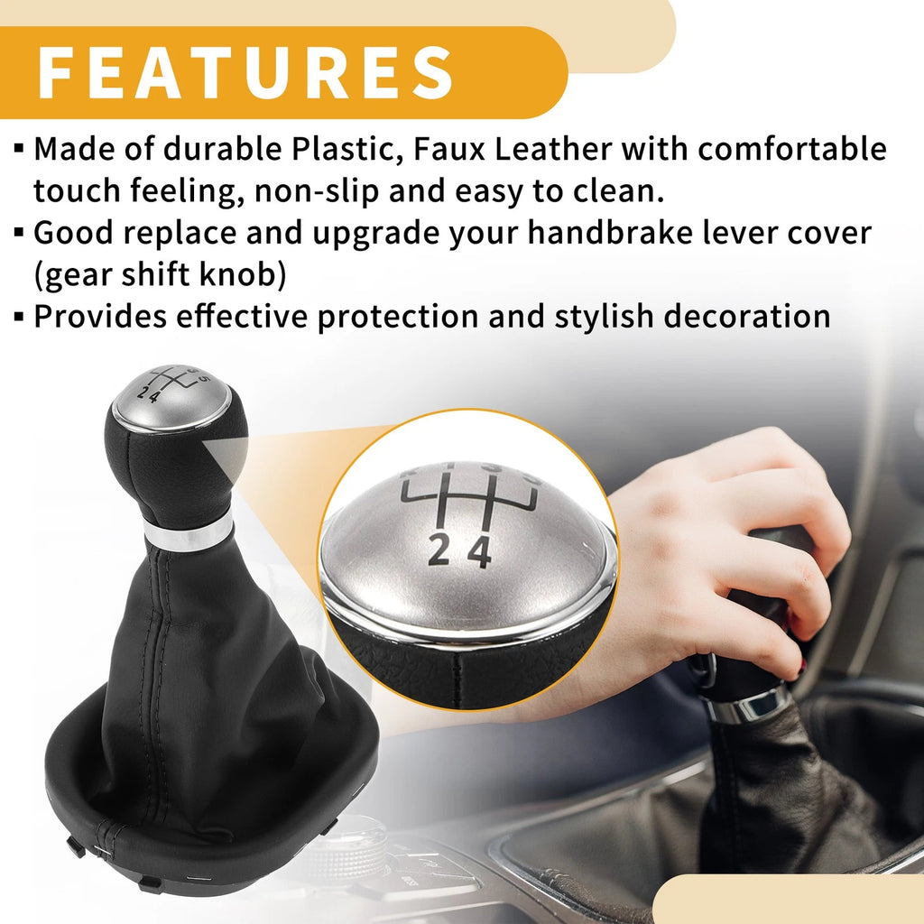 Gear Shifter Knob with Cover Replacement for VW Caddy (2004–2009)