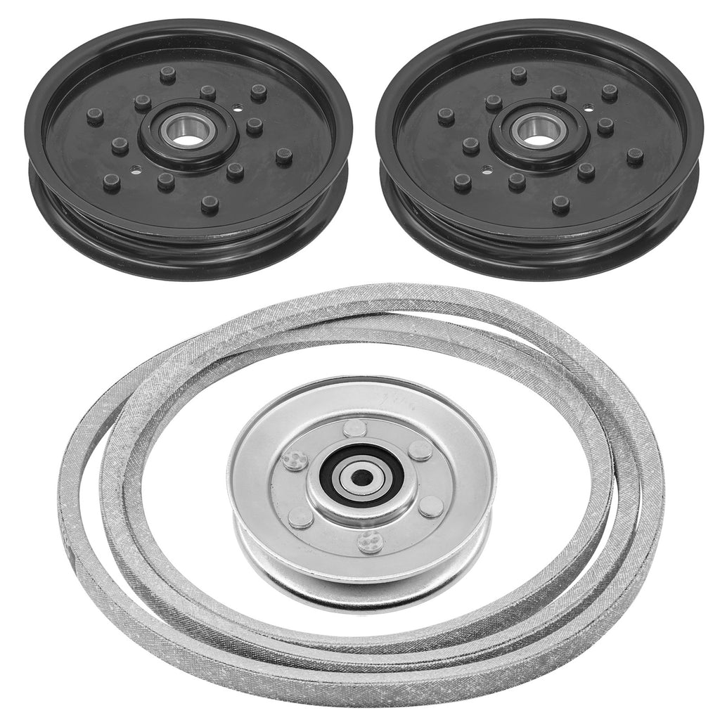Idler Pulleys with Drive Belt Replacement for John Deere EZTRAK Z425 (2014–2018)