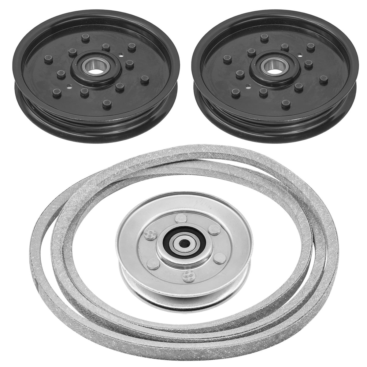 Idler Pulleys with Drive Belt Replacement for John Deere EZTRAK Z425 (2014–2018)
