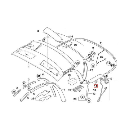 Pair Main Pillar Cover for BMW Z4 E85 (2002–2009)