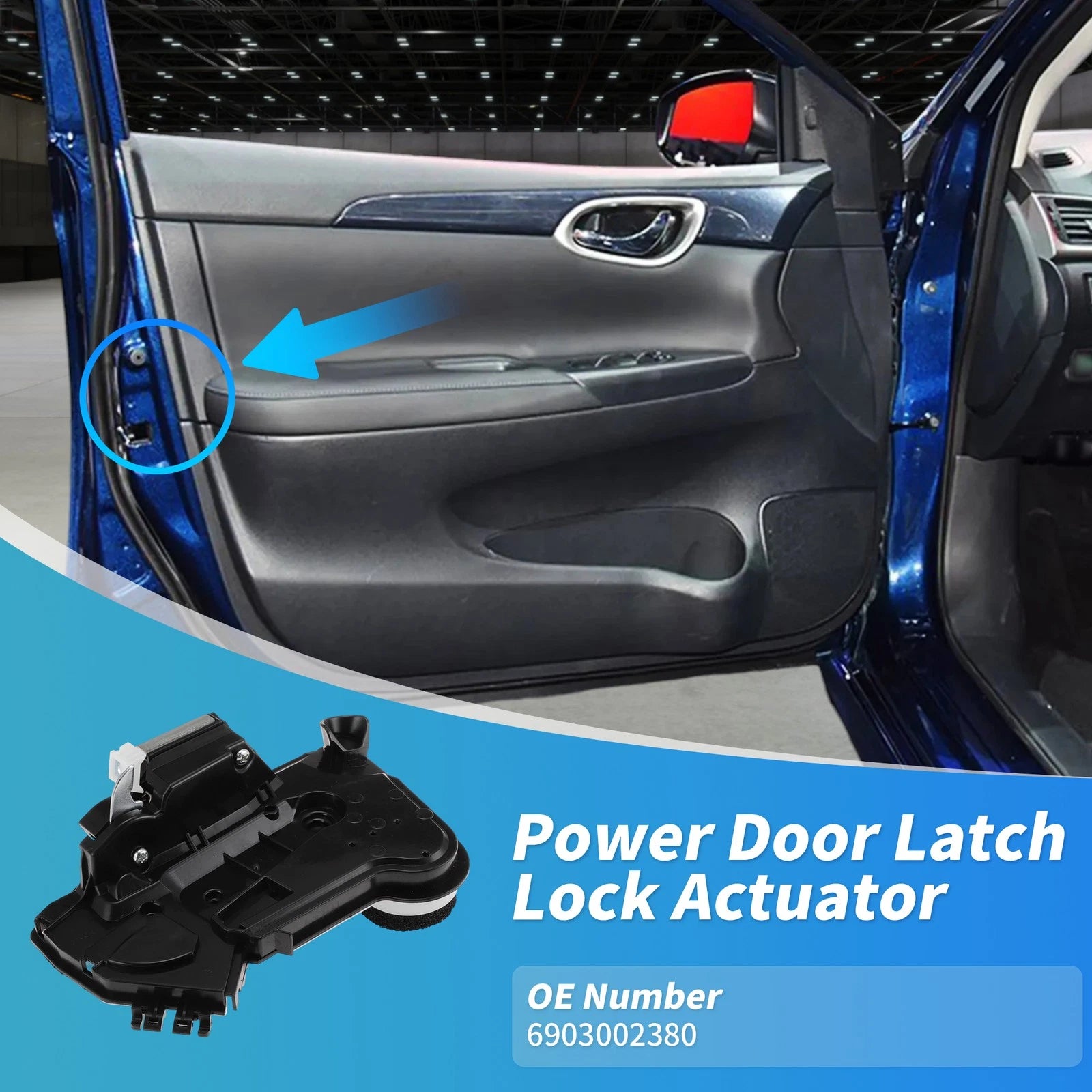 Power Door Lock Actuator Front Right Side for Toyota Sienna (2015–2025)