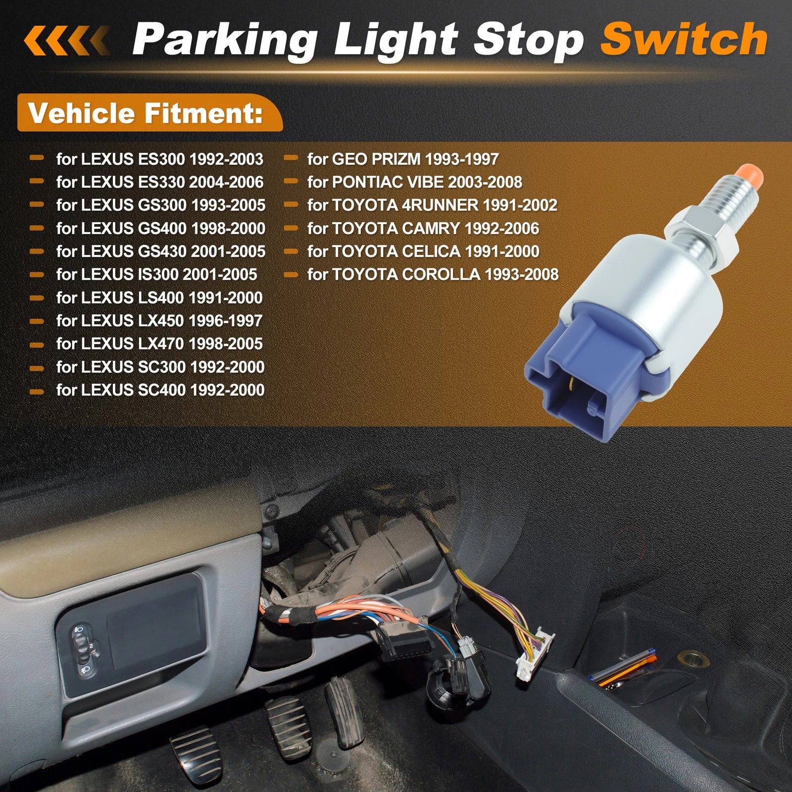 Brake Light Switch for Geo Prizm 1993–1997 Parking Light Stop Lamp SLS203T