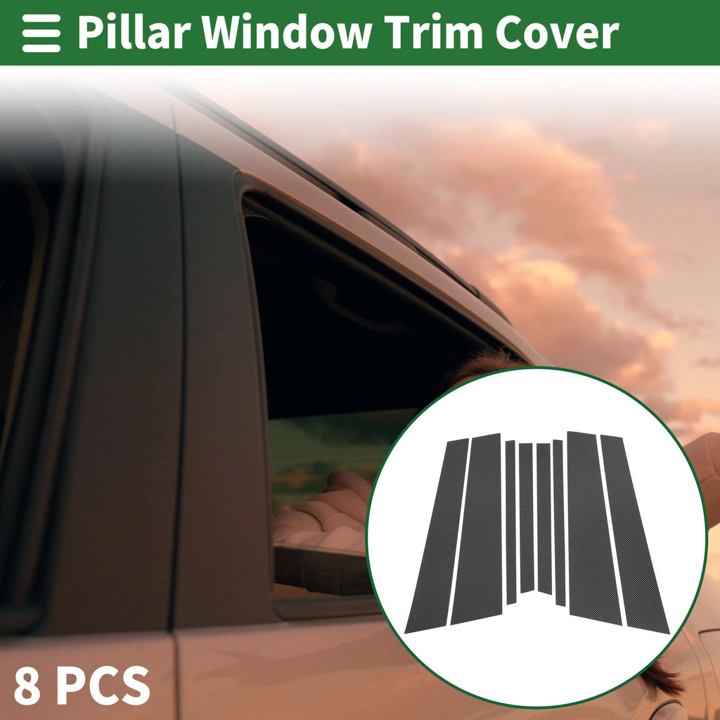 8 Pcs Door Pillar Window Trim Replacement for BMW X3 (2018–2024)